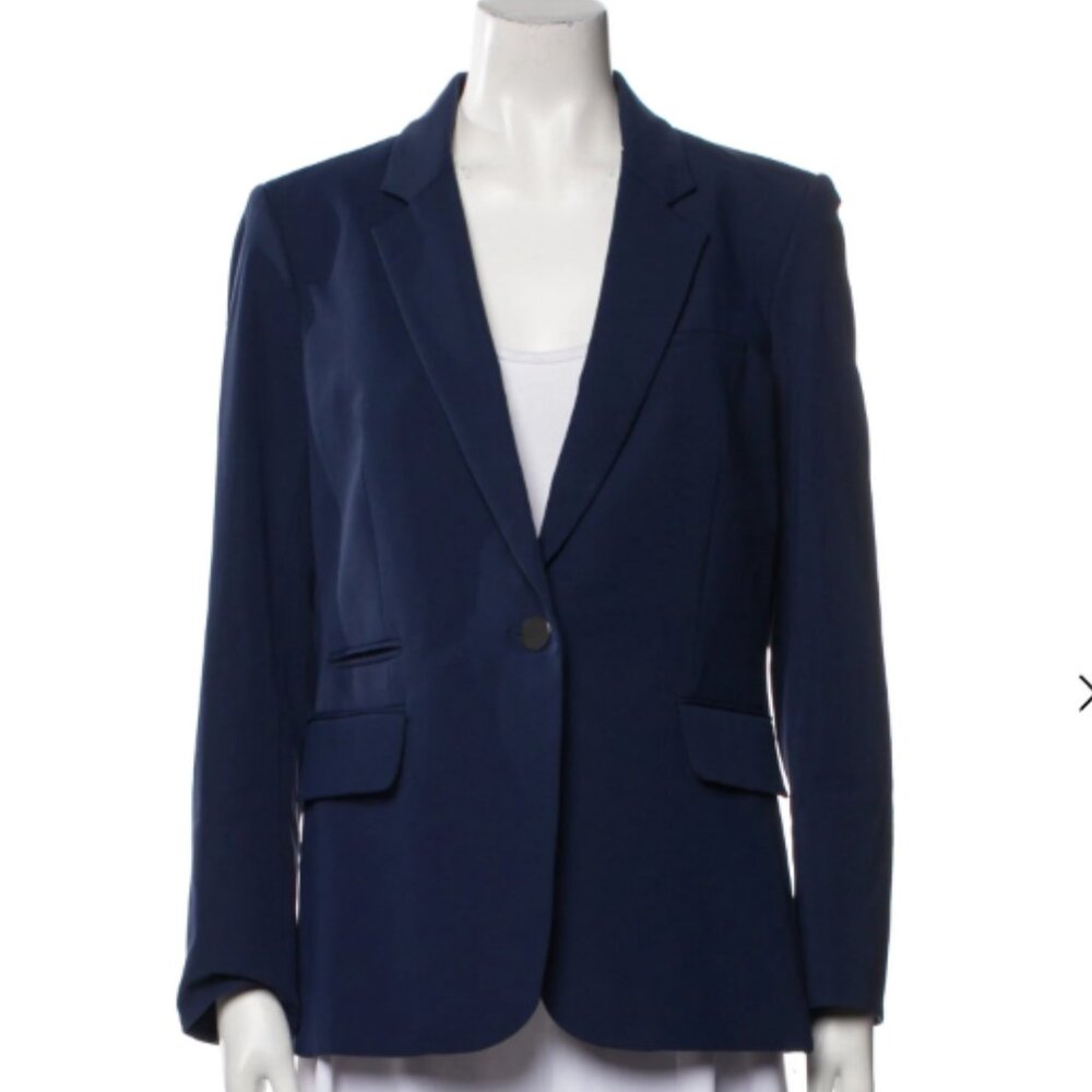 Veronica Beard Navy Single Breasted Dickey Blazer Jacket Size 12